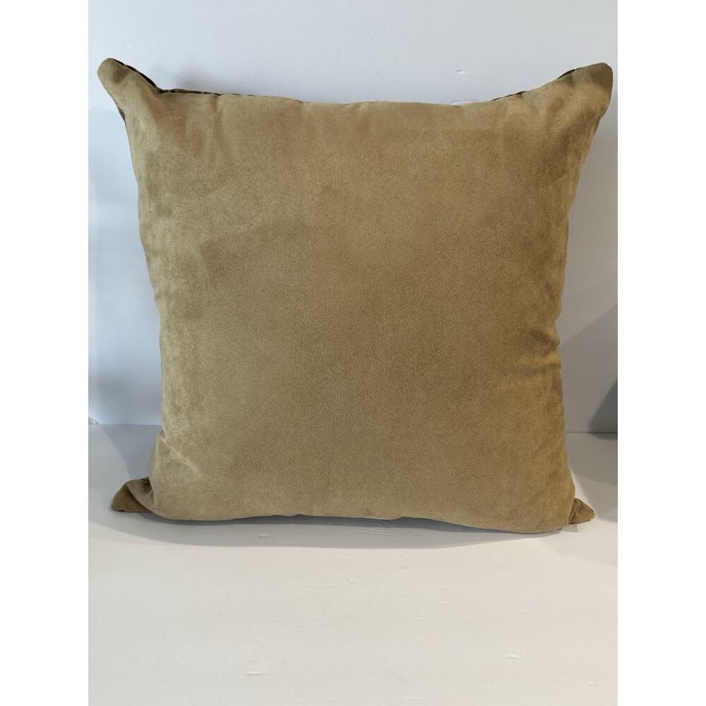 NWOT Sherry Kline Felidae Brown Gold Leopard Print Pillow 20 x 20 - Picture 7 of 7